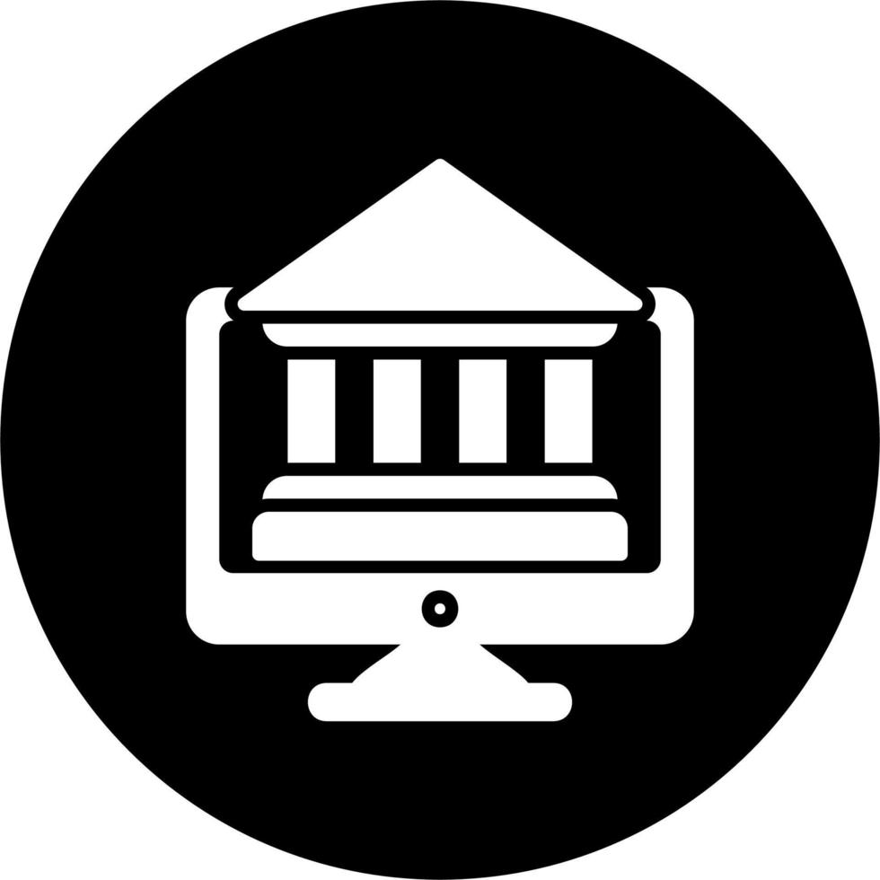 icône de vecteur de banque en ligne