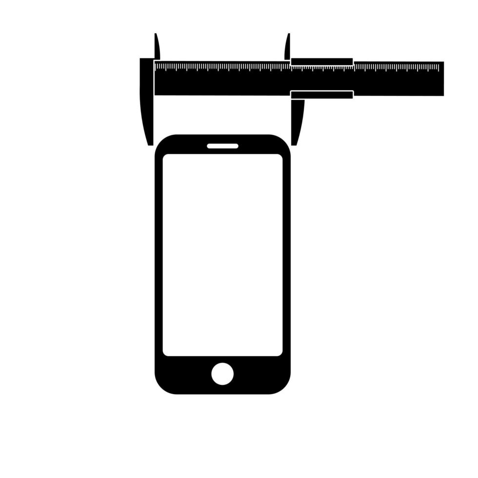 téléphone avec étriers symbole d'icône d'outil pour l'application et le web vecteur