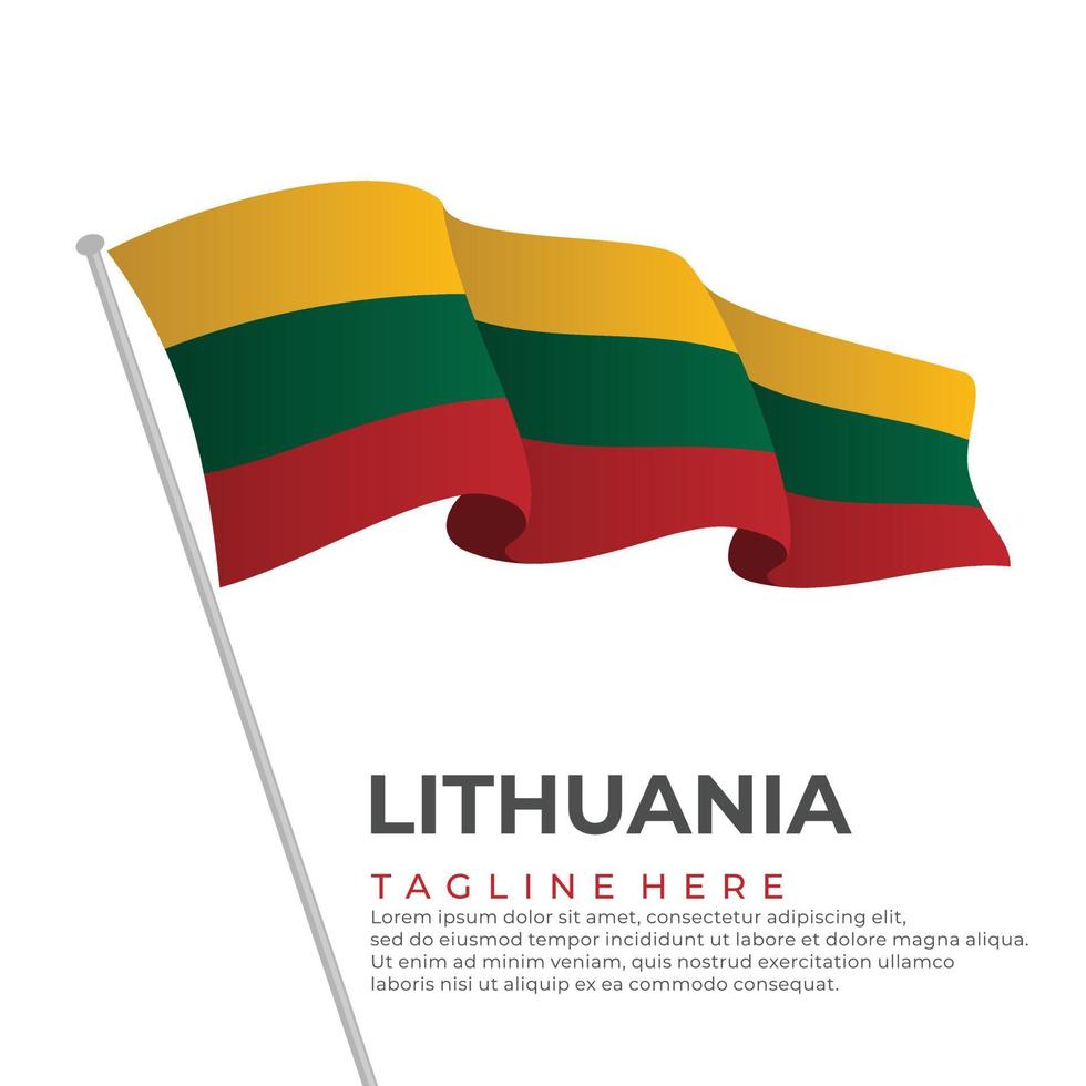 modèle vecteur Lituanie drapeau moderne conception