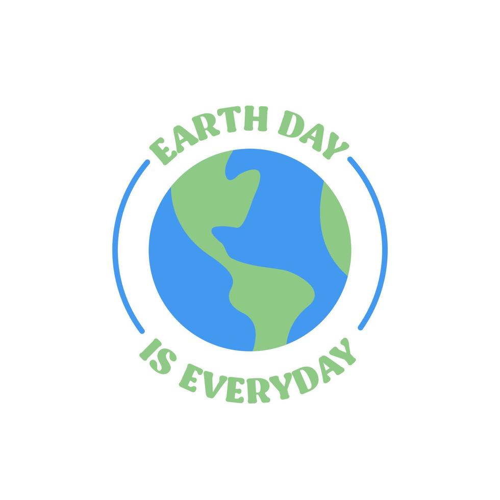 Terre journée badge. enregistrer le planète autocollant. monde environnement journée symbole. vecteur