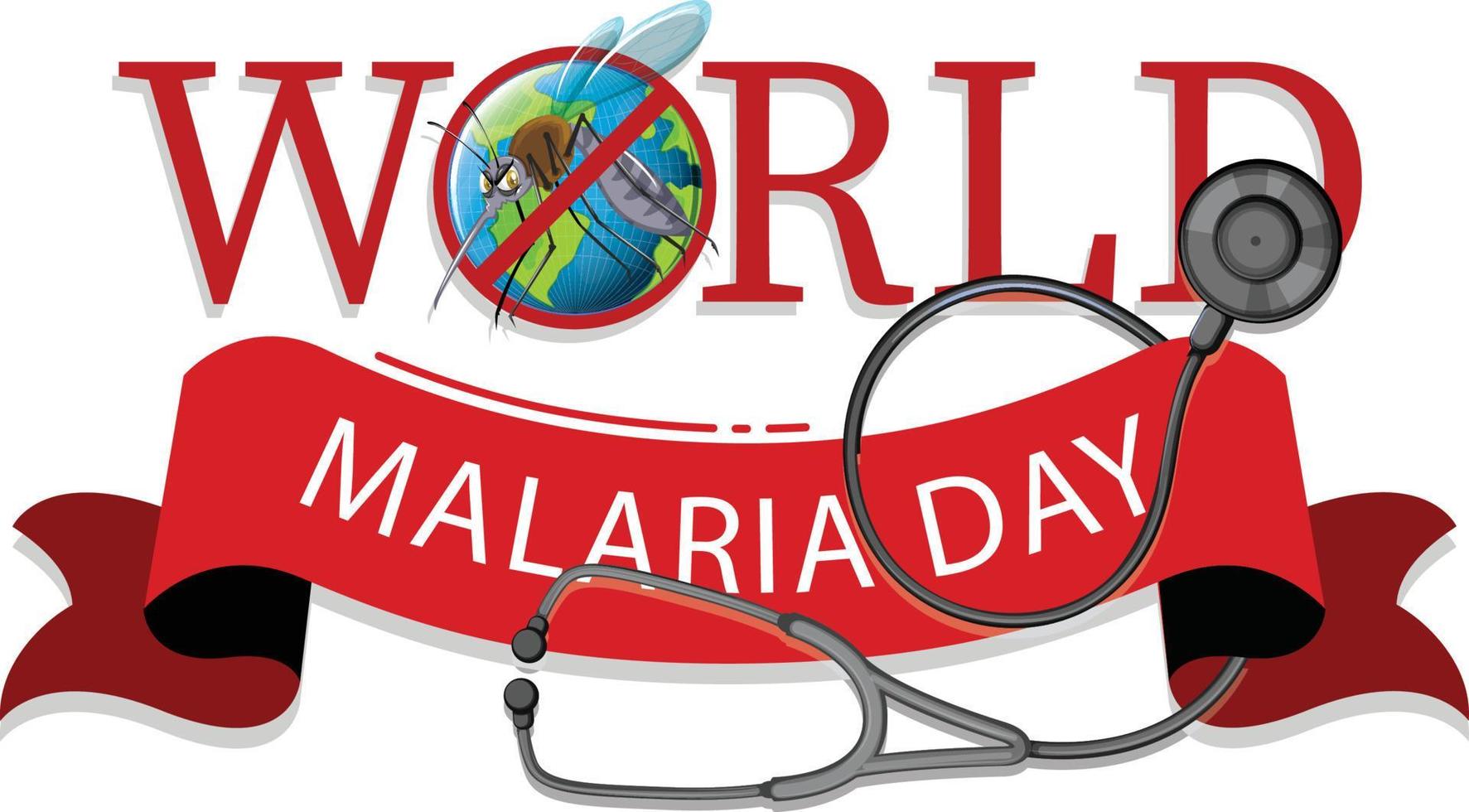 vecteur illustration de monde paludisme journée. adapté pour bannière, affiche, etc