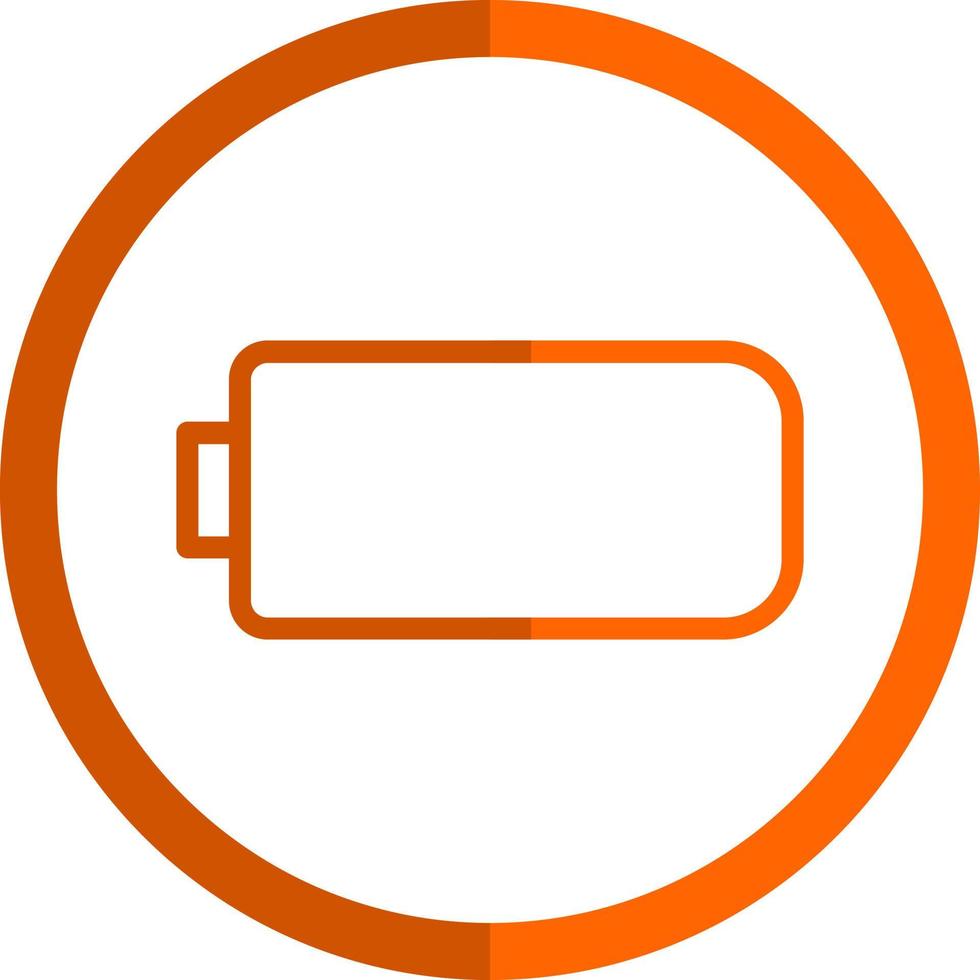 conception d'icône de vecteur de batterie vide