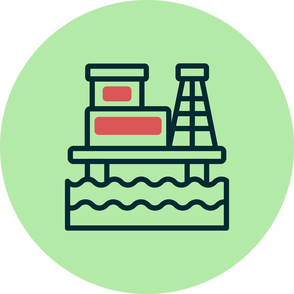 pétrole plate-forme vecteur icône