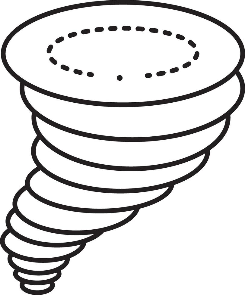 icône de la ligne pour la tempête de vent vecteur