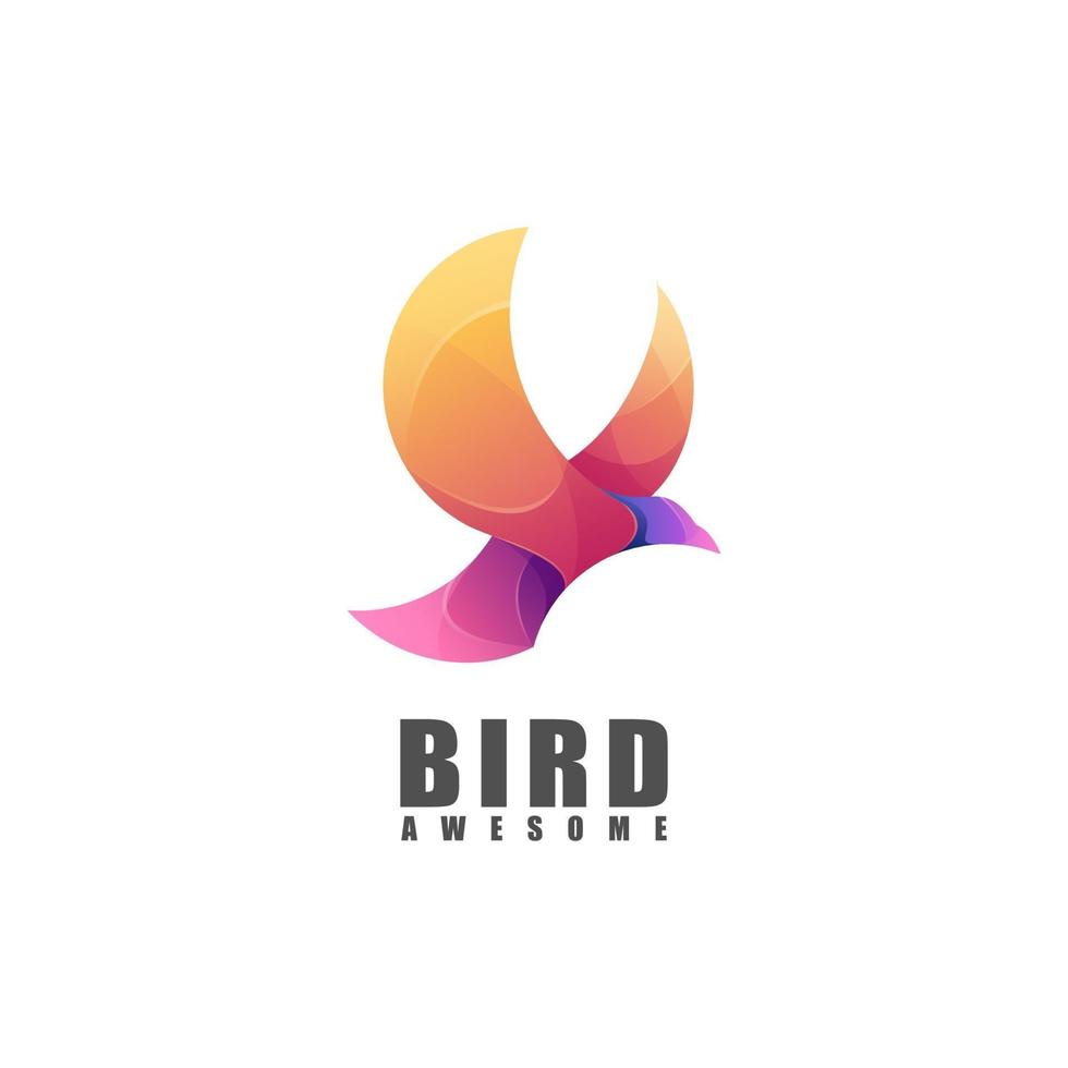 illustration de logo, oiseau coloré vecteur