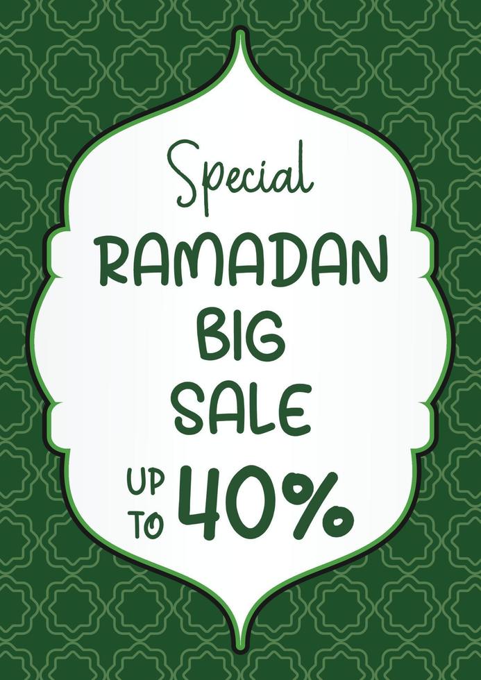 Ramadan bannière ou salutation carte conception avec vert islamique nuances. vecteur illustration de endroit pour texte