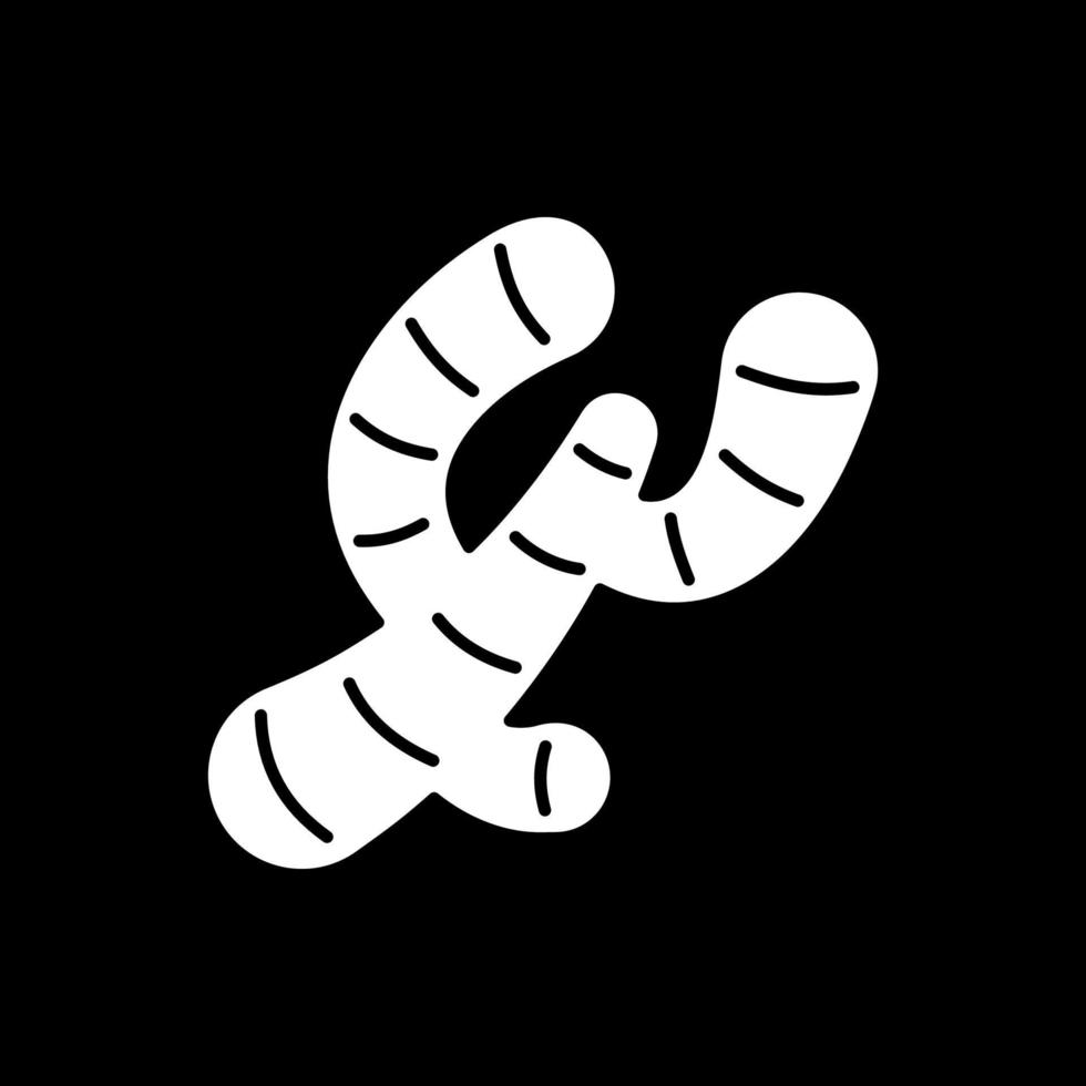 icône de glyphe de mode sombre de ginseng vecteur