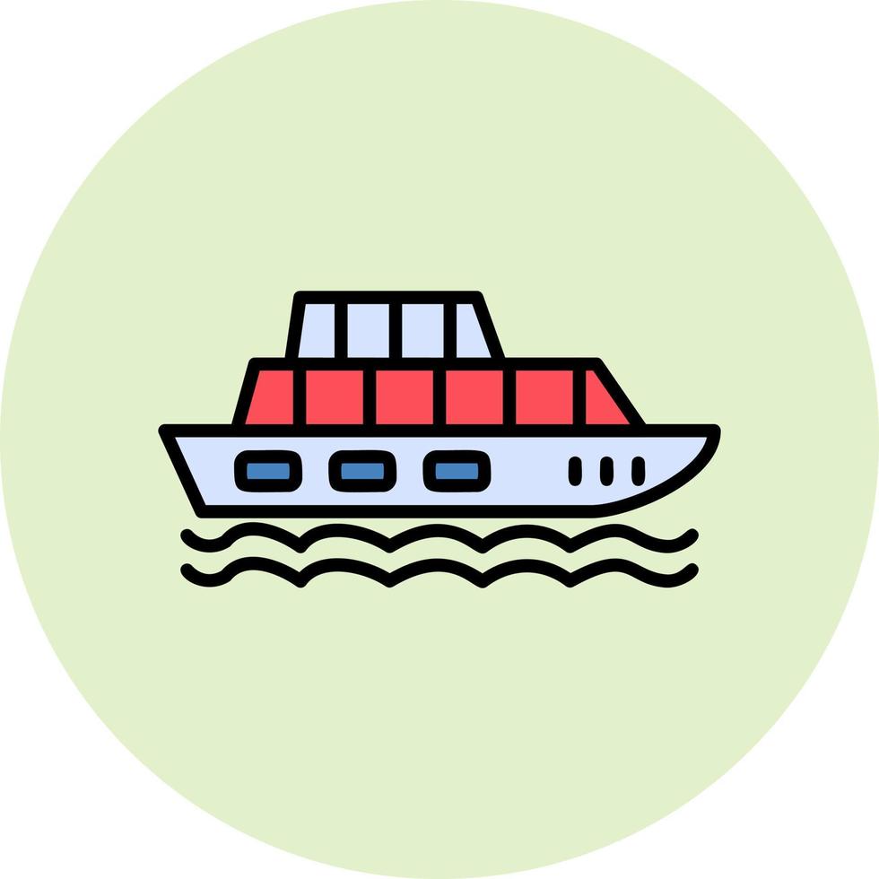 icône de vecteur de bateau de croisière