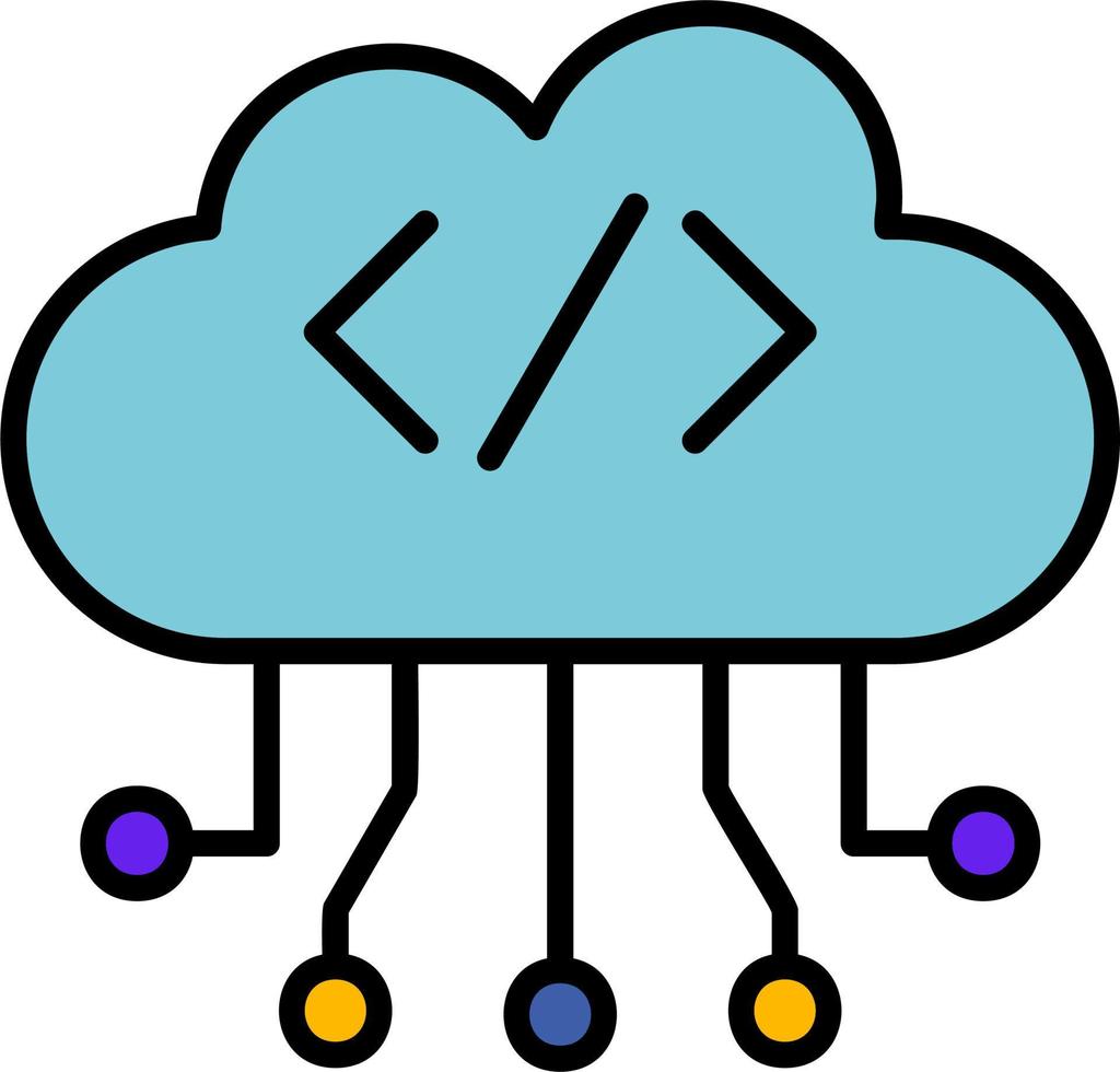 icône de vecteur de cloud computing