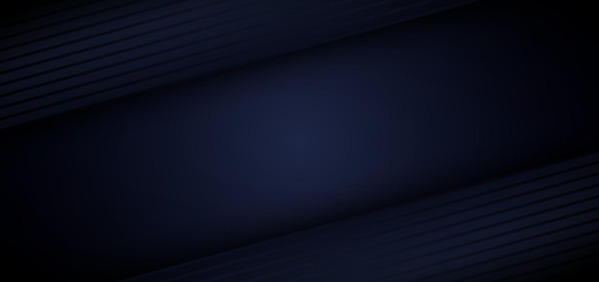 Couche de chevauchement de lignes géométriques et diagonales abstraites 3d modèle bleu sur fond sombre vecteur
