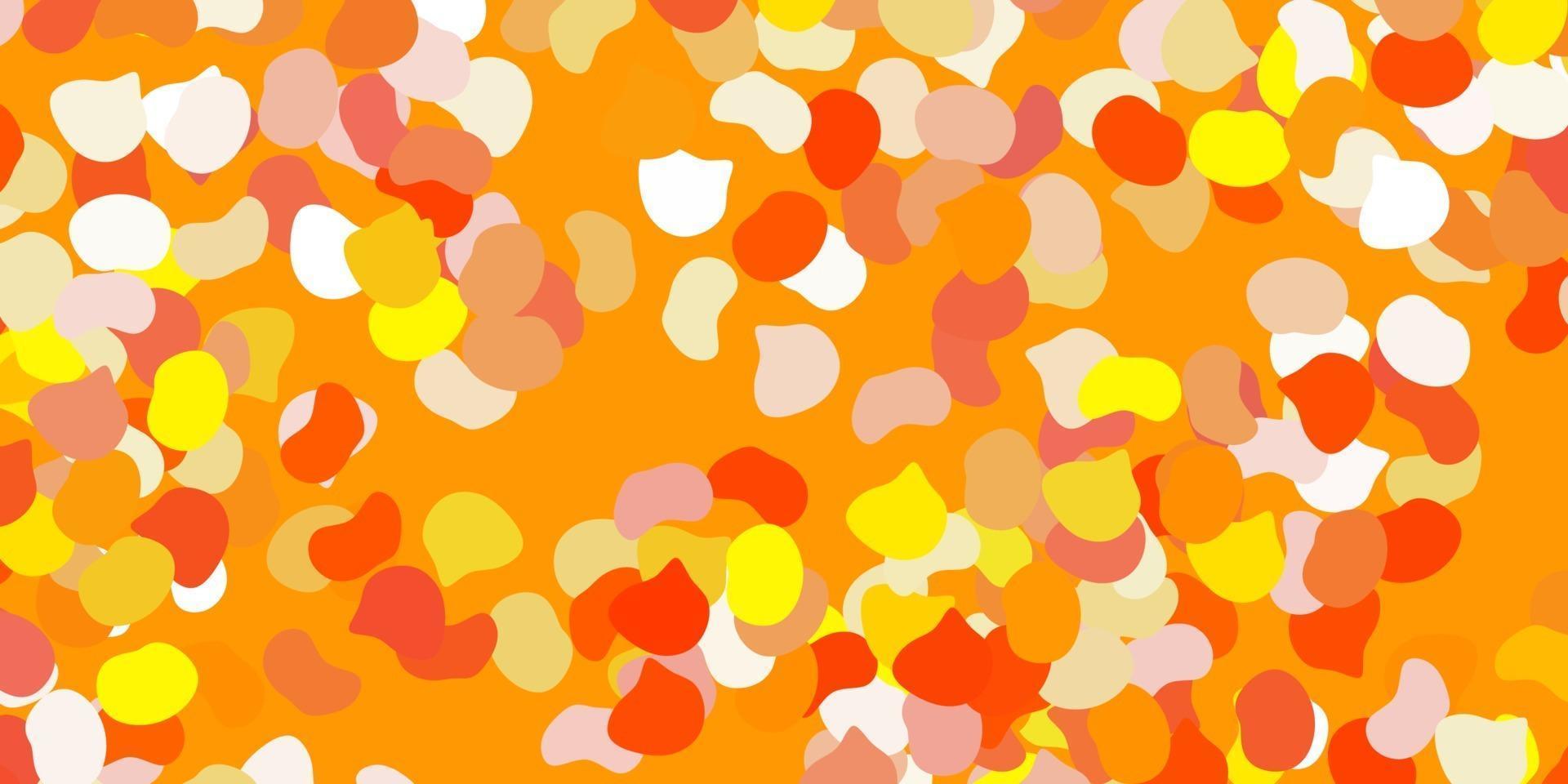 toile de fond de vecteur orange clair avec des formes chaotiques.