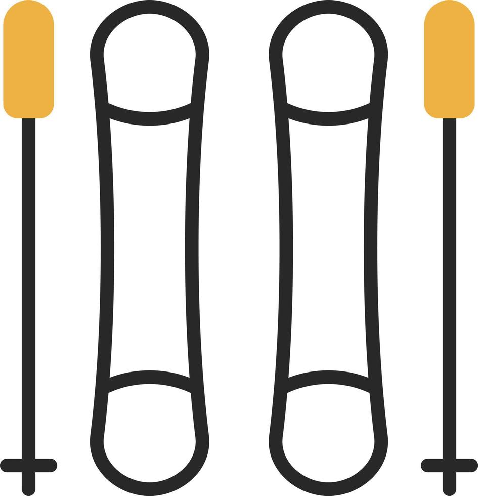 conception d'icônes vectorielles de ski vecteur