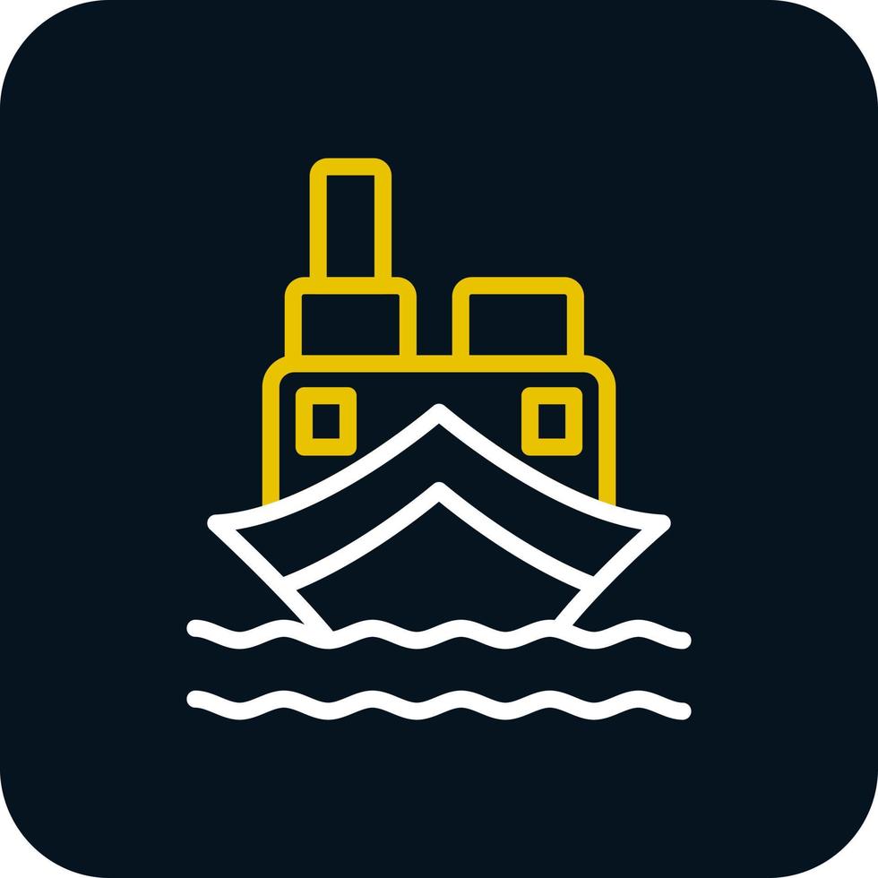 conception d'icône de vecteur de bateau cargo