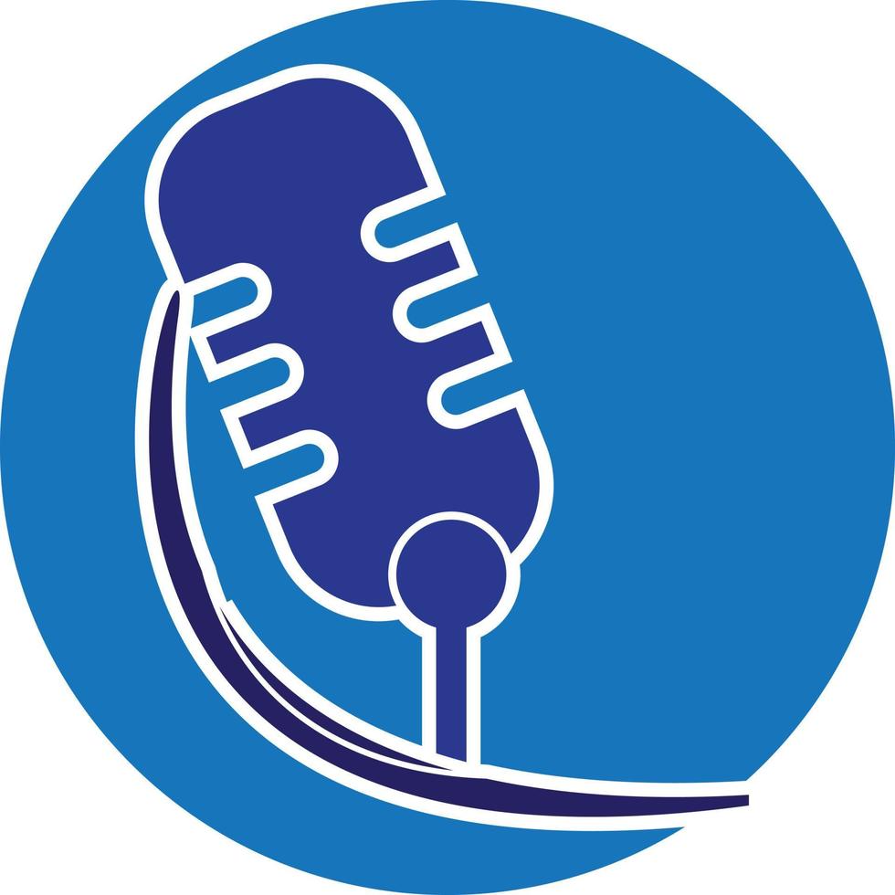 Podcast élégant logo marque logo Podcast modèle conception vecteur