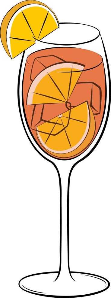 aperol spritz cocktail vecteur illustration