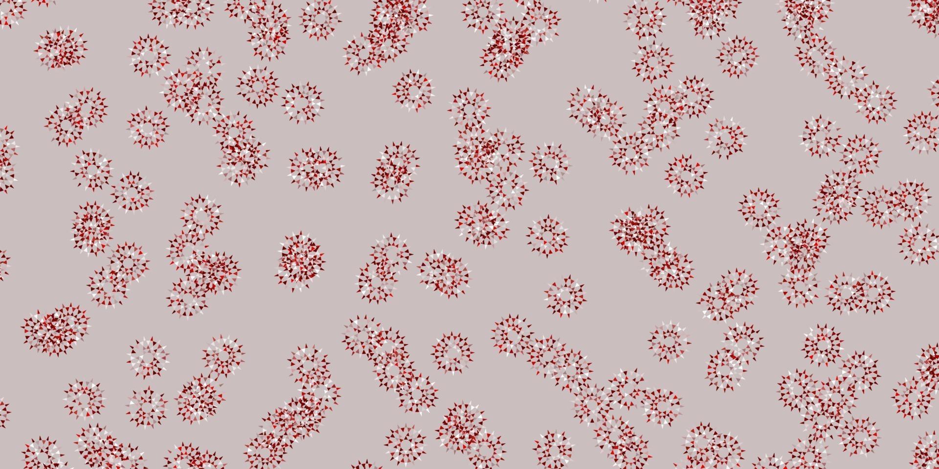 motif de doodle vecteur rose clair, rouge avec des fleurs.