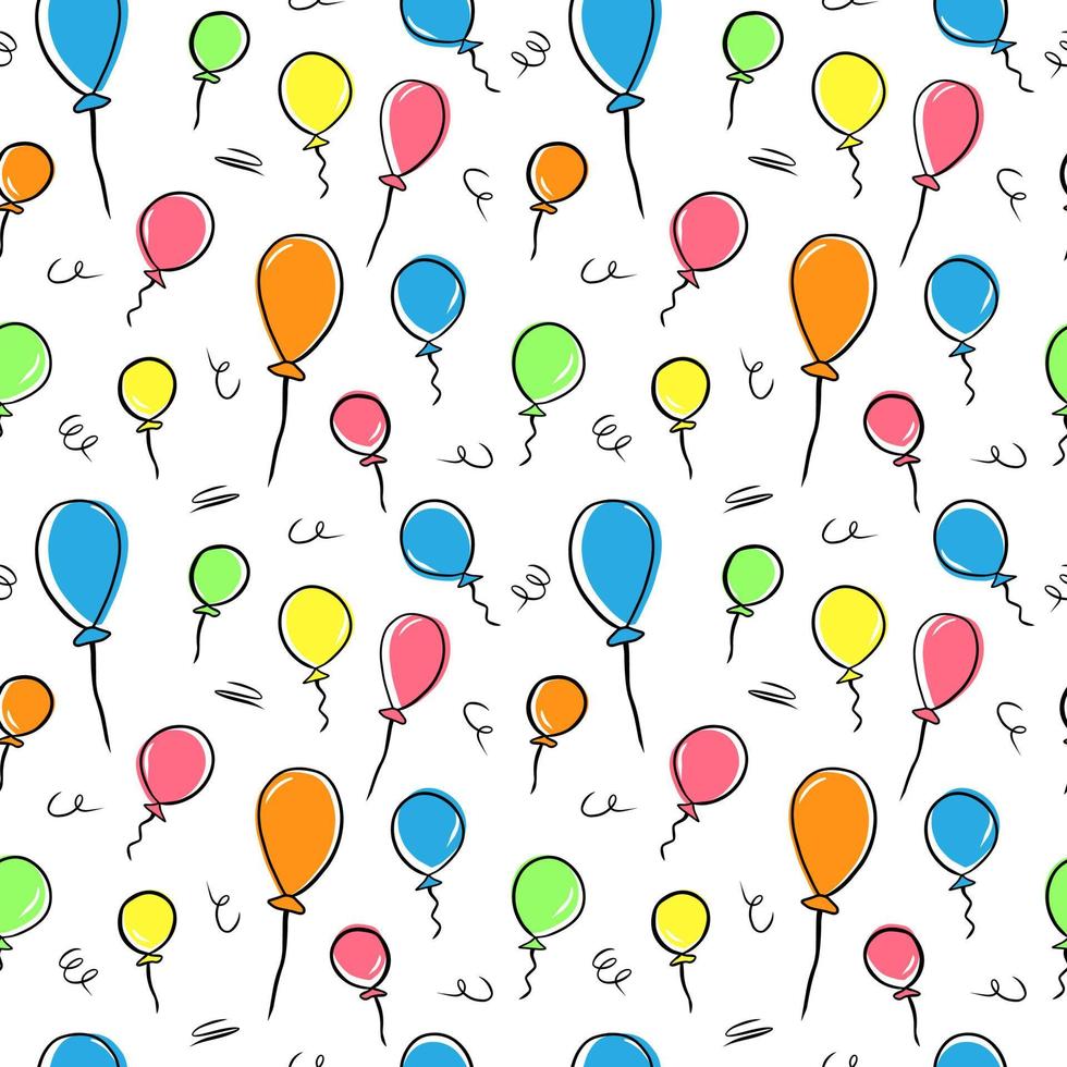 Un Dessin Simple Des Ballons Colorés