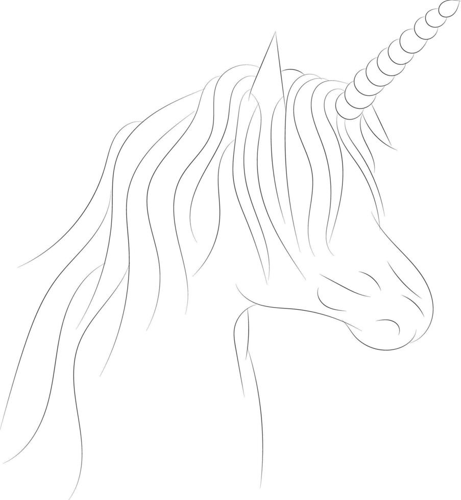 Licorne vecteur ligne art coloration pages Licorne illustration pour coloration livre