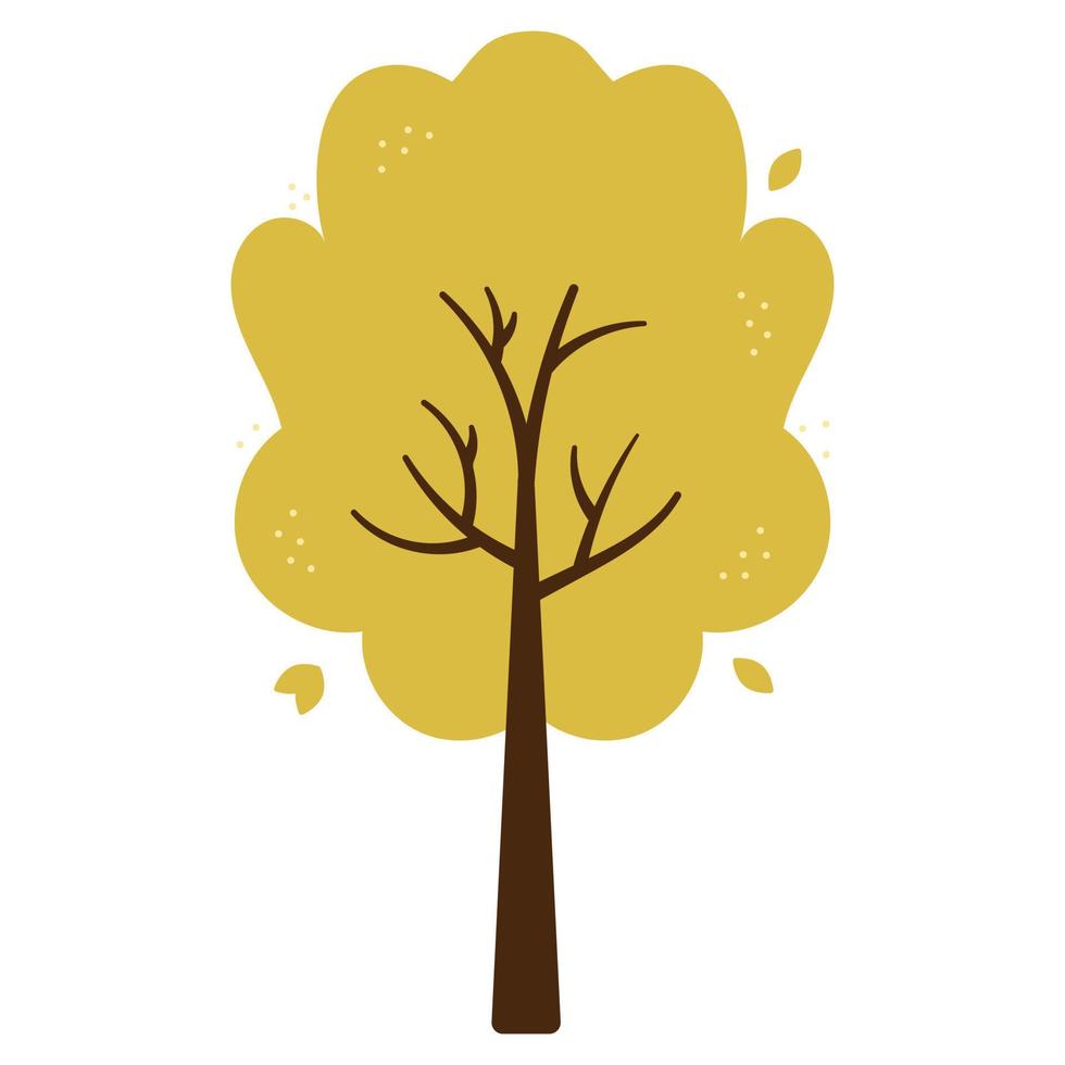 arbre d'automne plat. illustration vectorielle vecteur