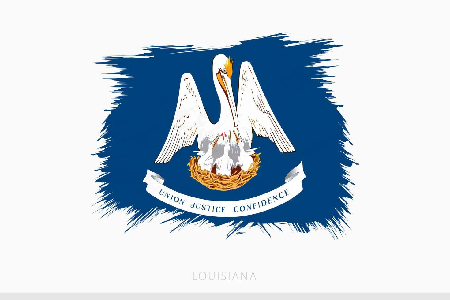 grunge drapeau de Louisiane, vecteur abstrait grunge brossé drapeau de Louisiane.