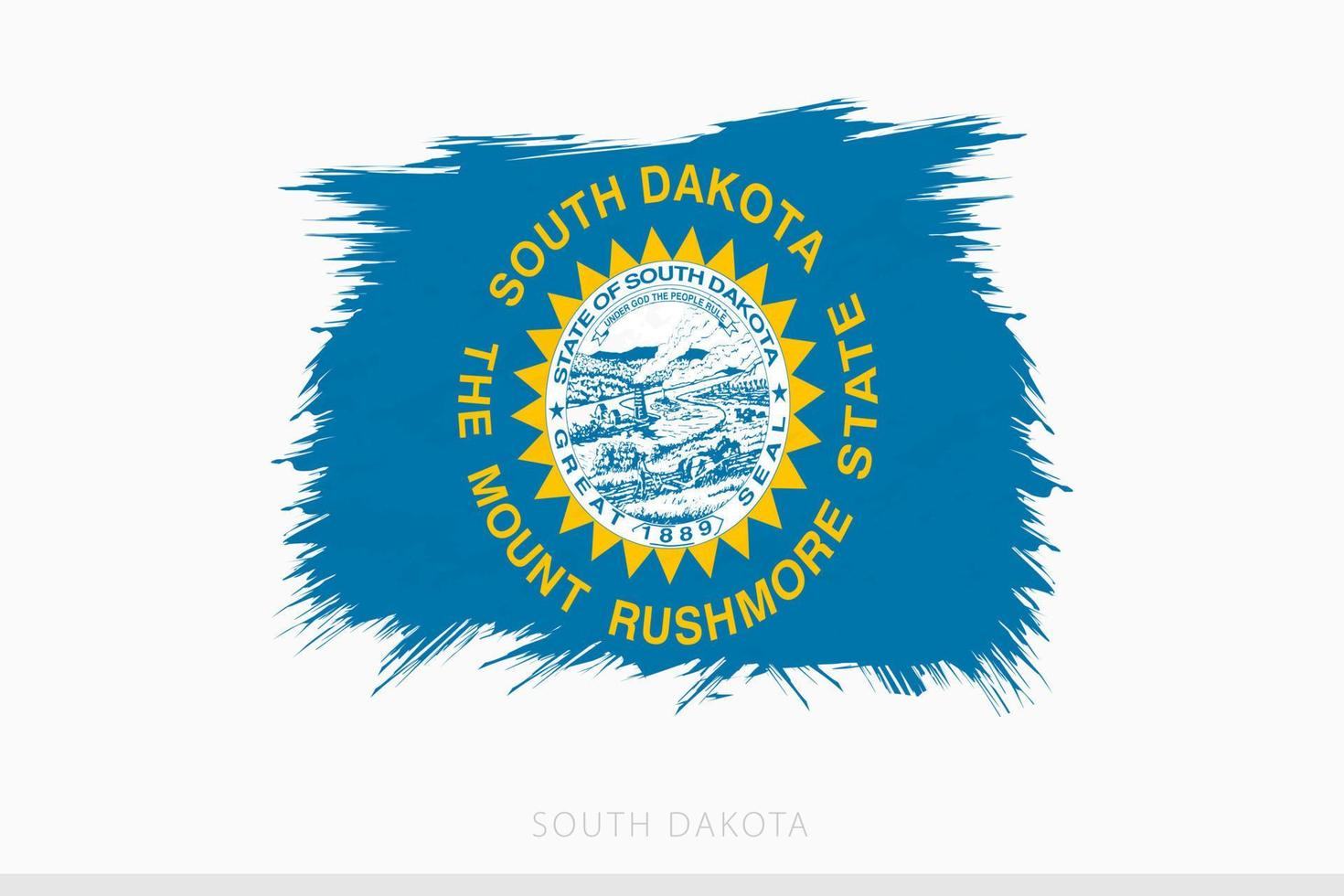 grunge drapeau de Sud Dakota, vecteur abstrait grunge brossé drapeau de Sud Dakota.