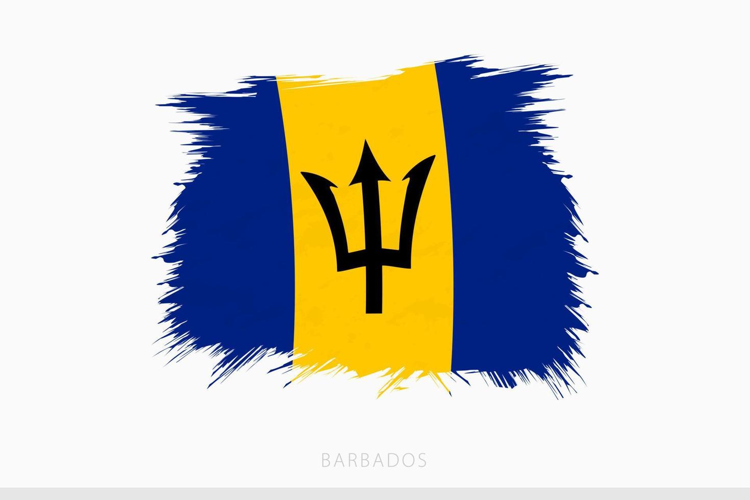 grunge drapeau de la barbade, vecteur abstrait grunge brossé drapeau de la barbade.