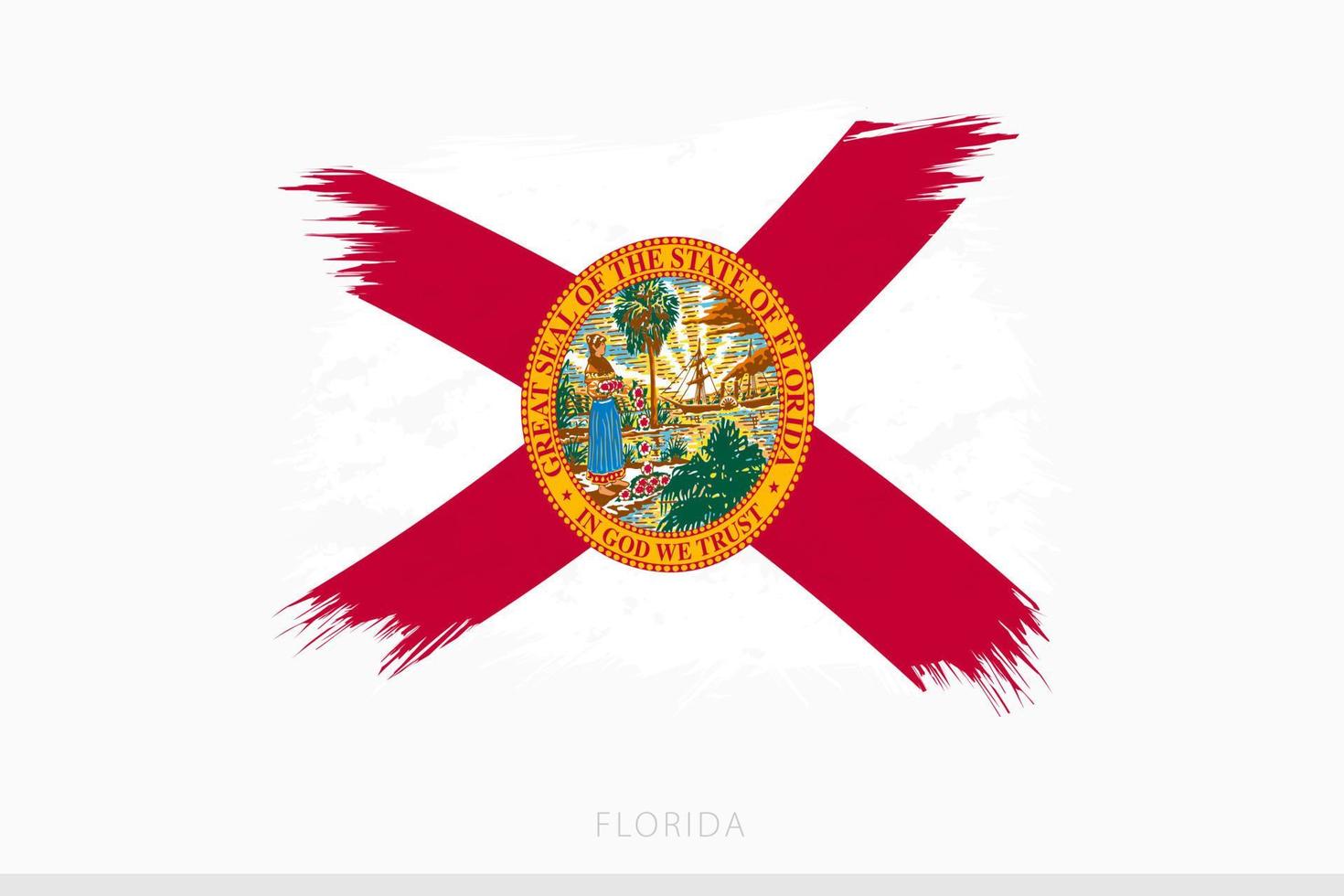 grunge drapeau de Floride, vecteur abstrait grunge brossé drapeau de Floride.