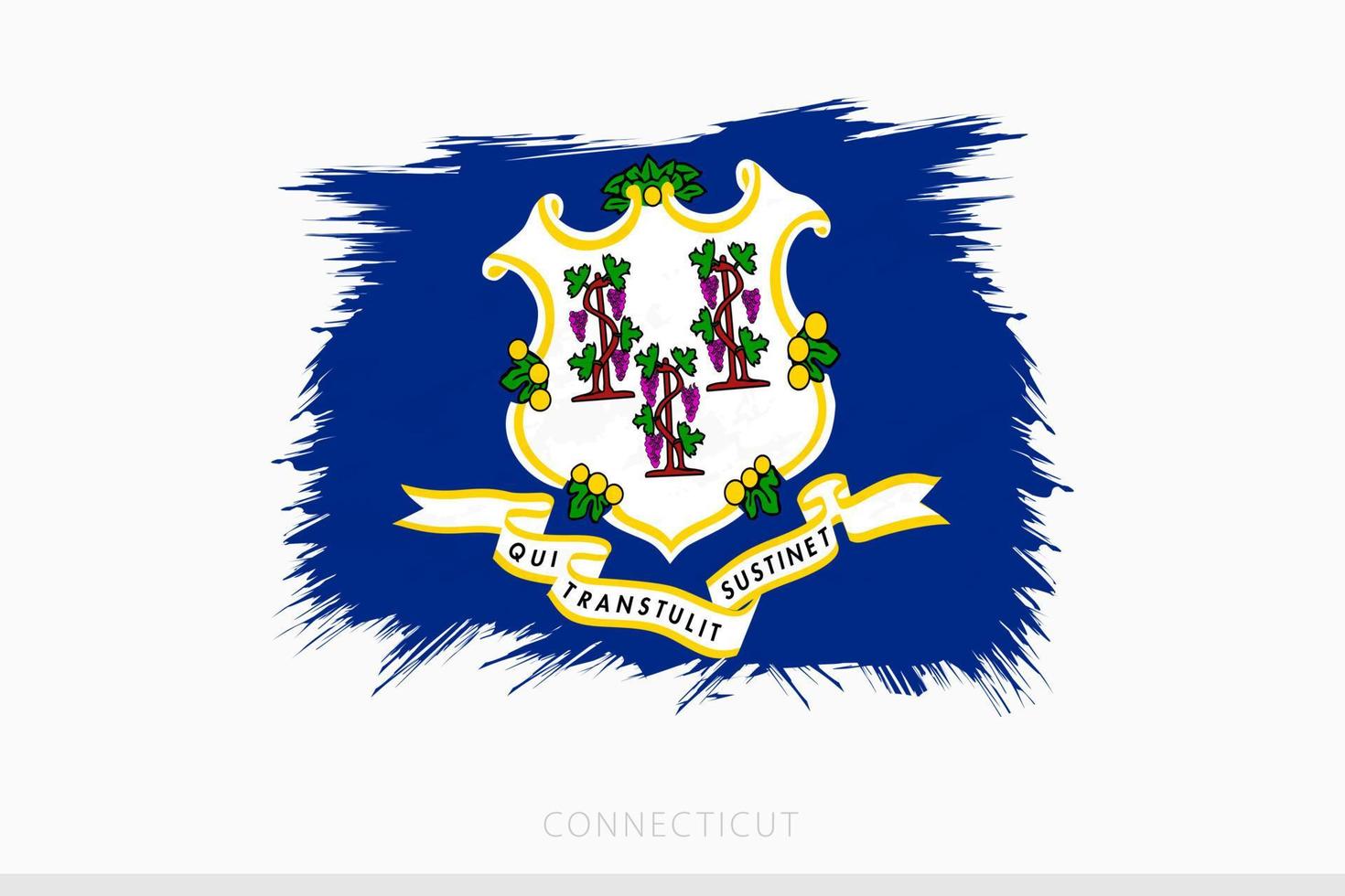 grunge drapeau de Connecticut, vecteur abstrait grunge brossé drapeau de Connecticut.