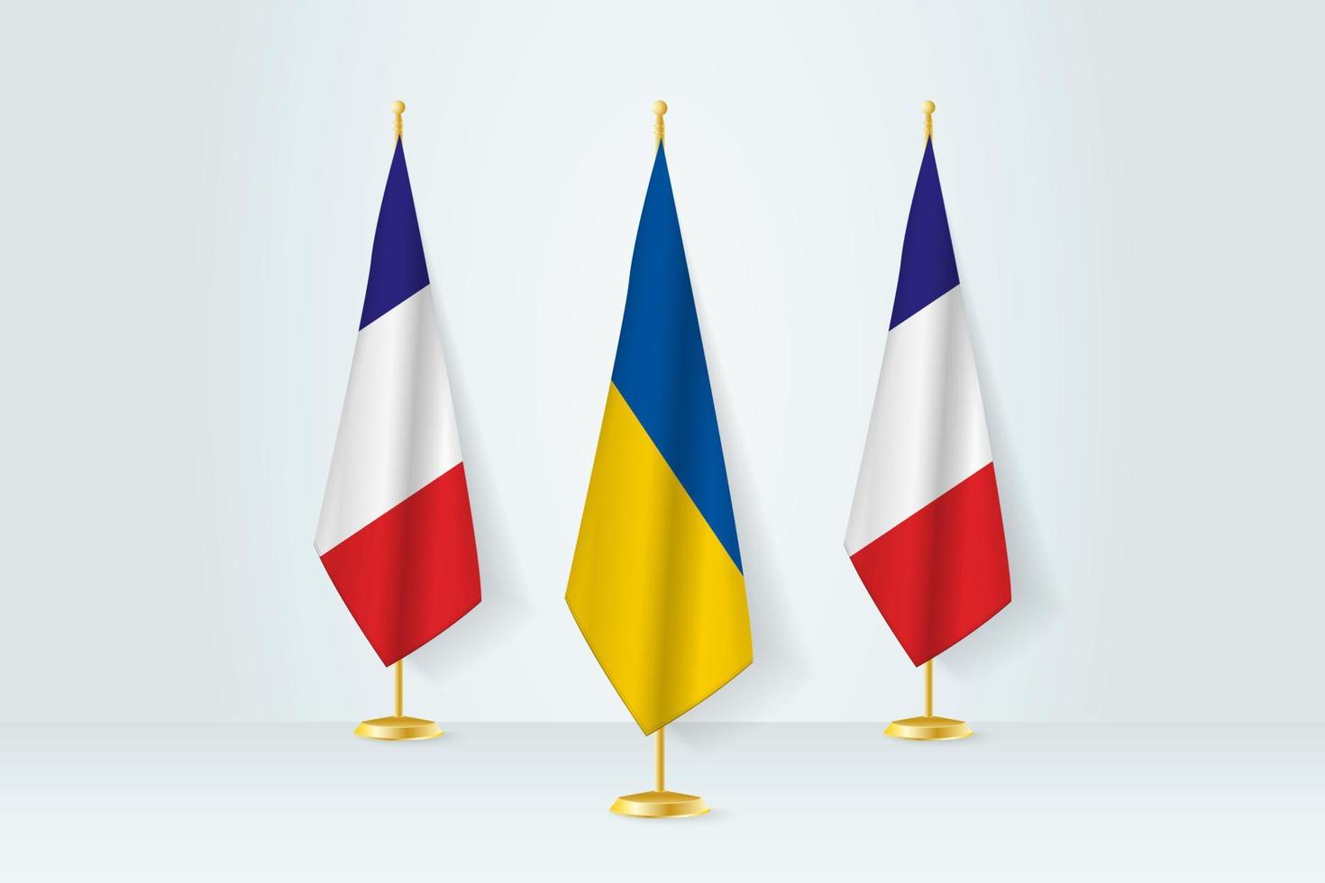 réunion concept entre Ukraine et France. vecteur