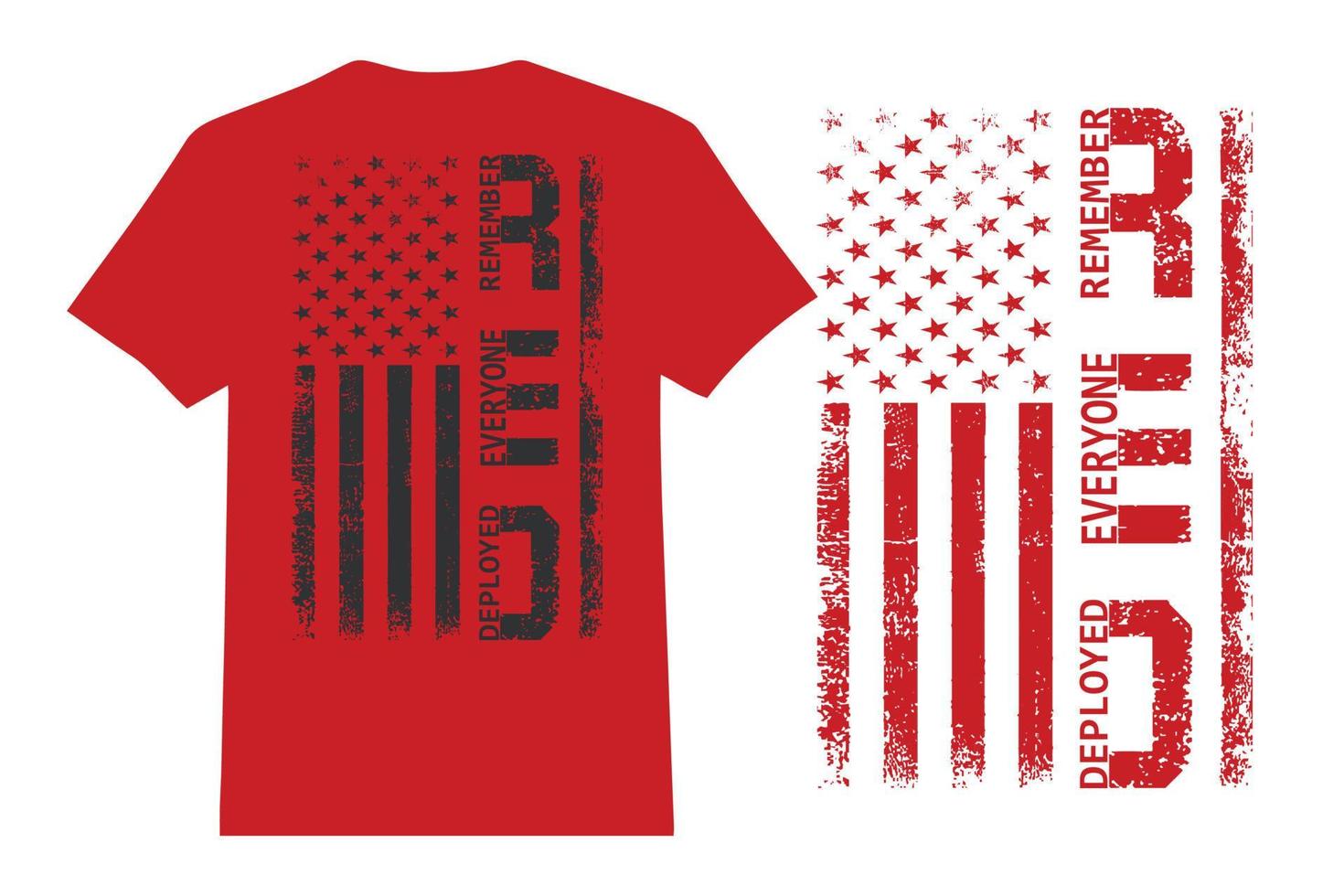 rouge Vendredi avec Etats-Unis drapeau T-shirt conception vecteur