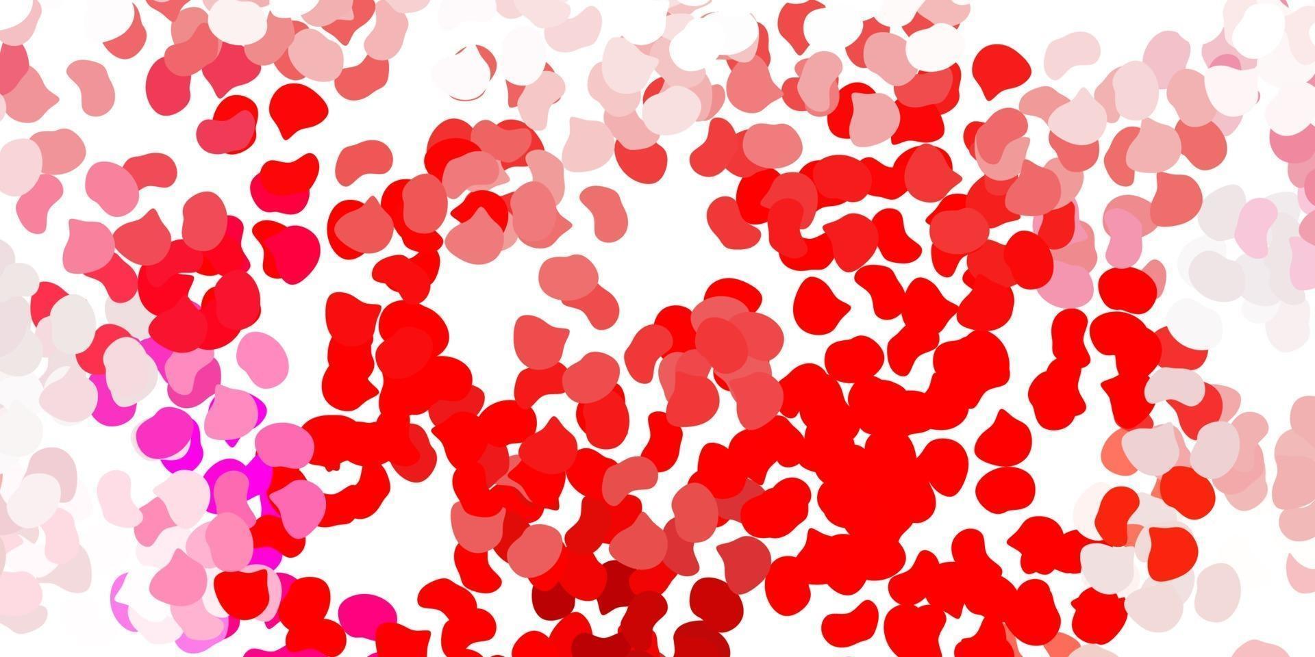 texture de vecteur rouge clair avec des formes de memphis.