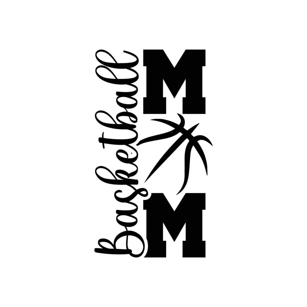 basketball maman typographie vecteur conception