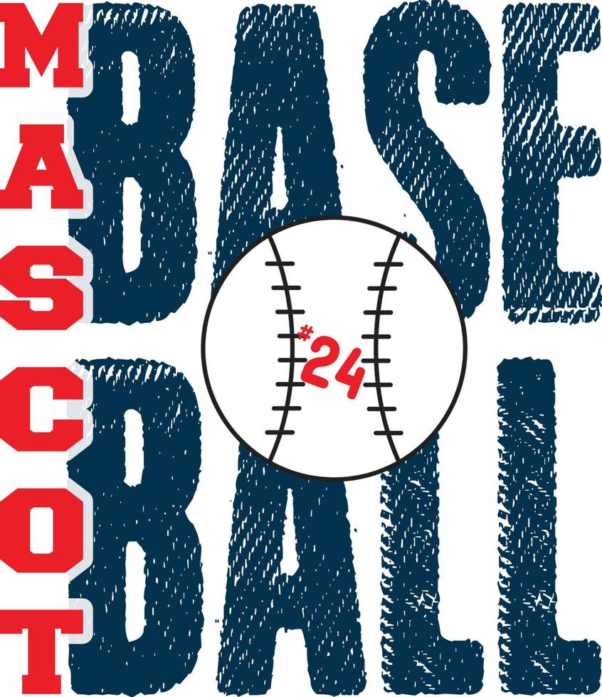 mascotte base-ball 24 vecteur