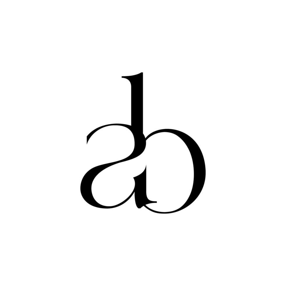 lettre un B ba luxe icône logo vecteur