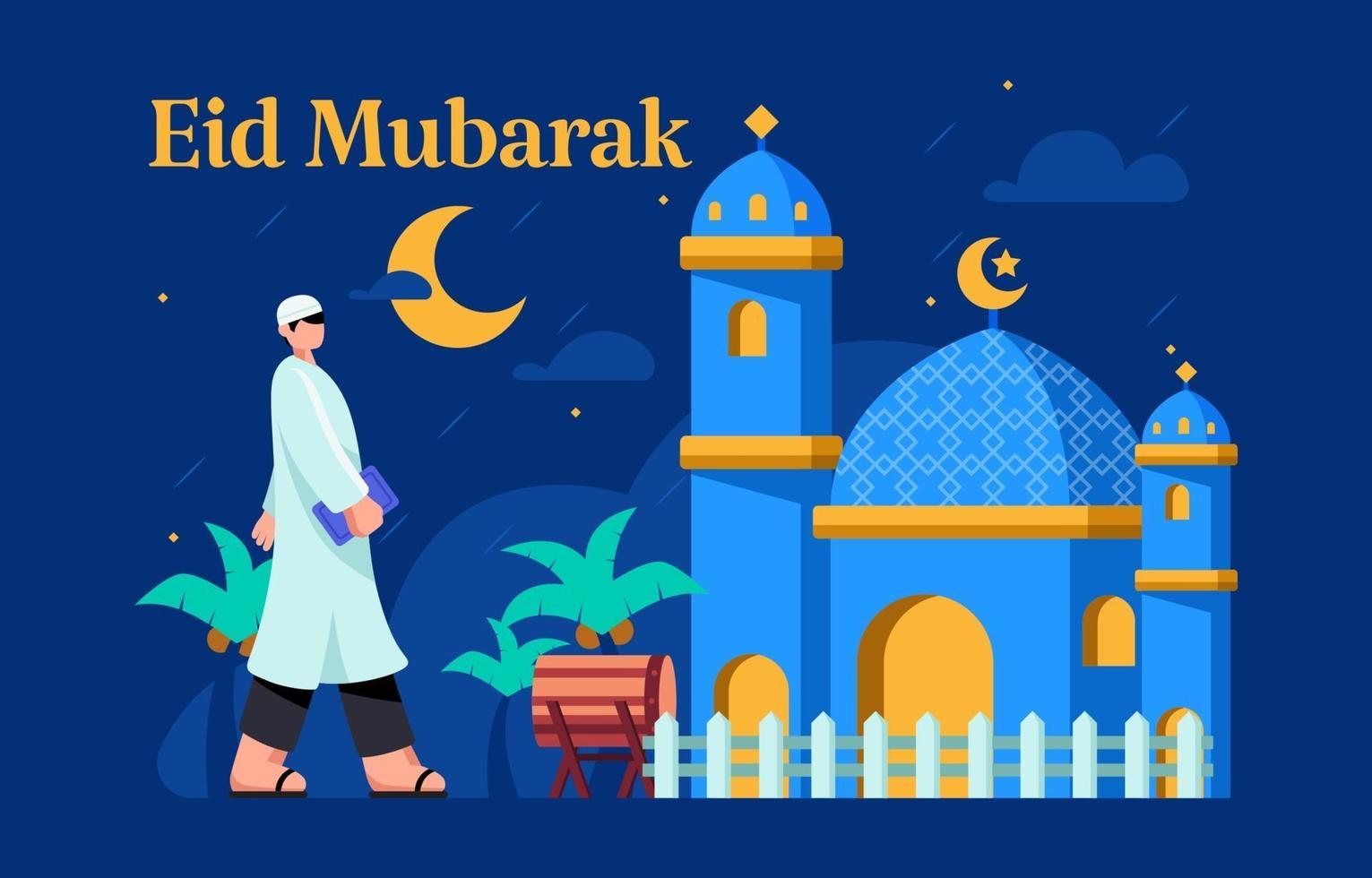 conception eid mubarak vecteur