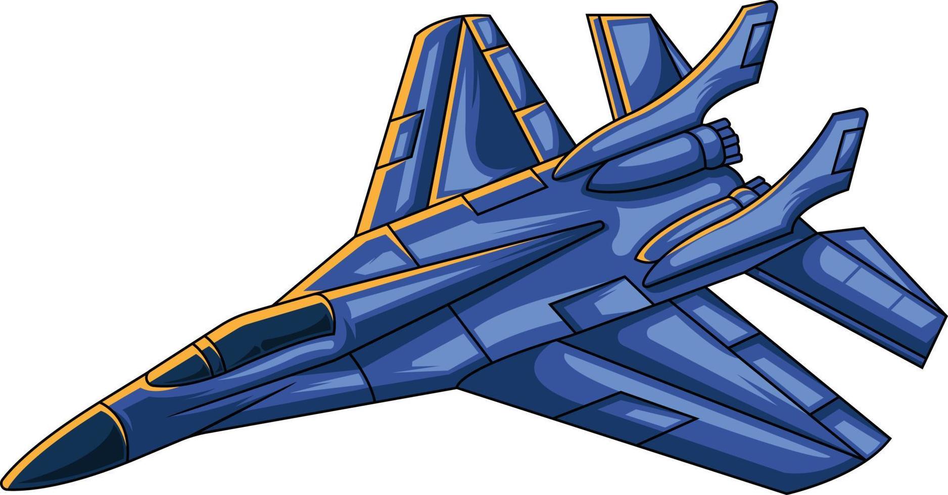 bleu jet avion clipart dans bleu Couleur vecteur