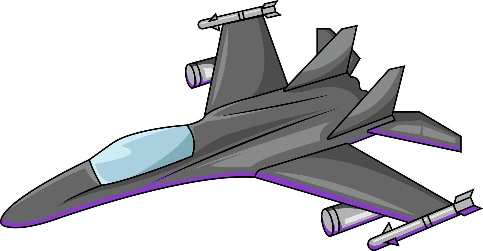 vecteur illustration de une jet avion dans gris Couleur