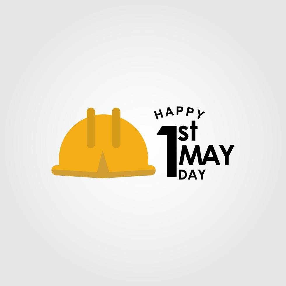 happy may day logo vector illustration de conception de modèle