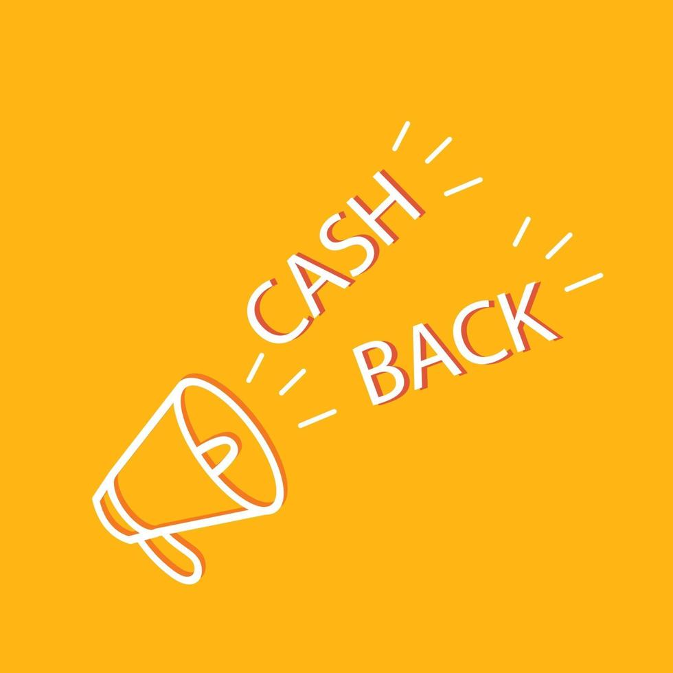 Icône de remise en argent, retour d'argent, remise en argent, symbole web fine ligne sur fond jaune - illustration vectorielle modifiable de course vecteur