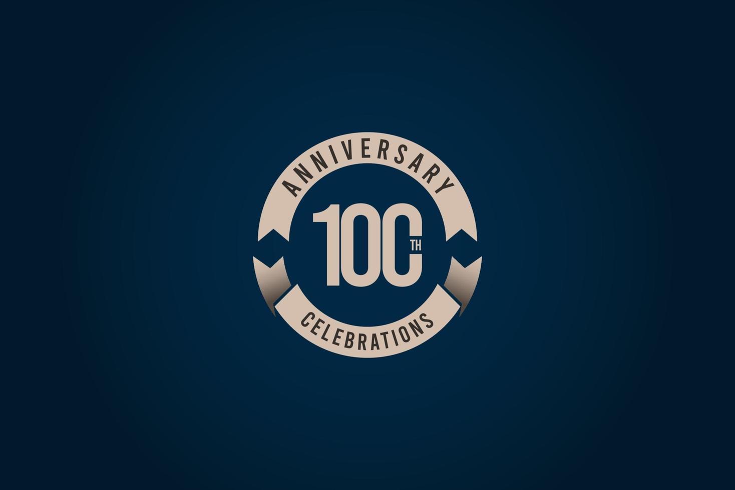 100 ans anniversaire célébration logo vector illustration de conception de modèle