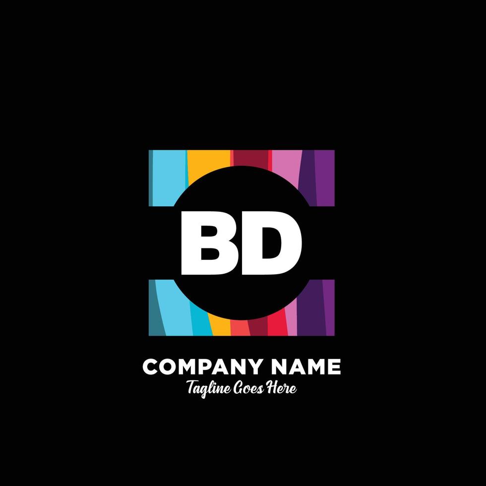 bd initiale logo avec coloré modèle vecteur. vecteur