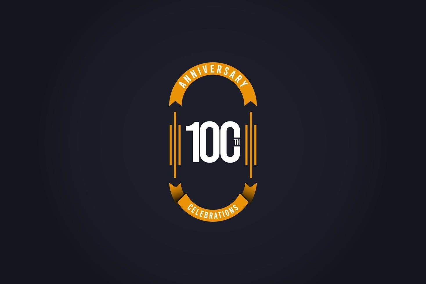 100 e anniversaire célébration logo vector illustration de conception de modèle