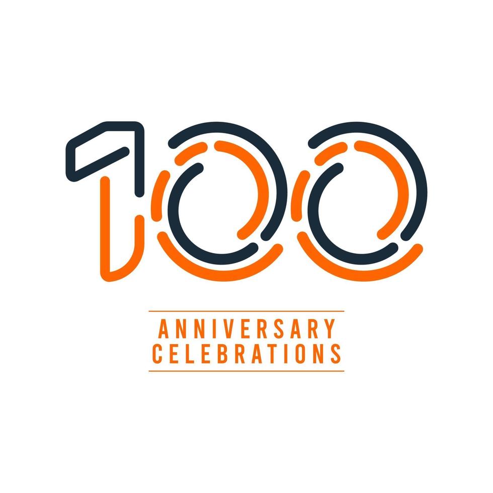 100 ans anniversaire célébration vector illustration de conception de modèle
