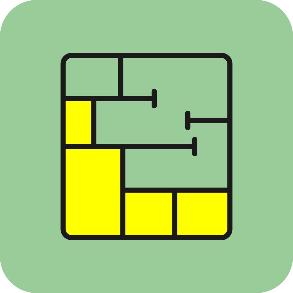 conception d'icône de vecteur de plan d'étage