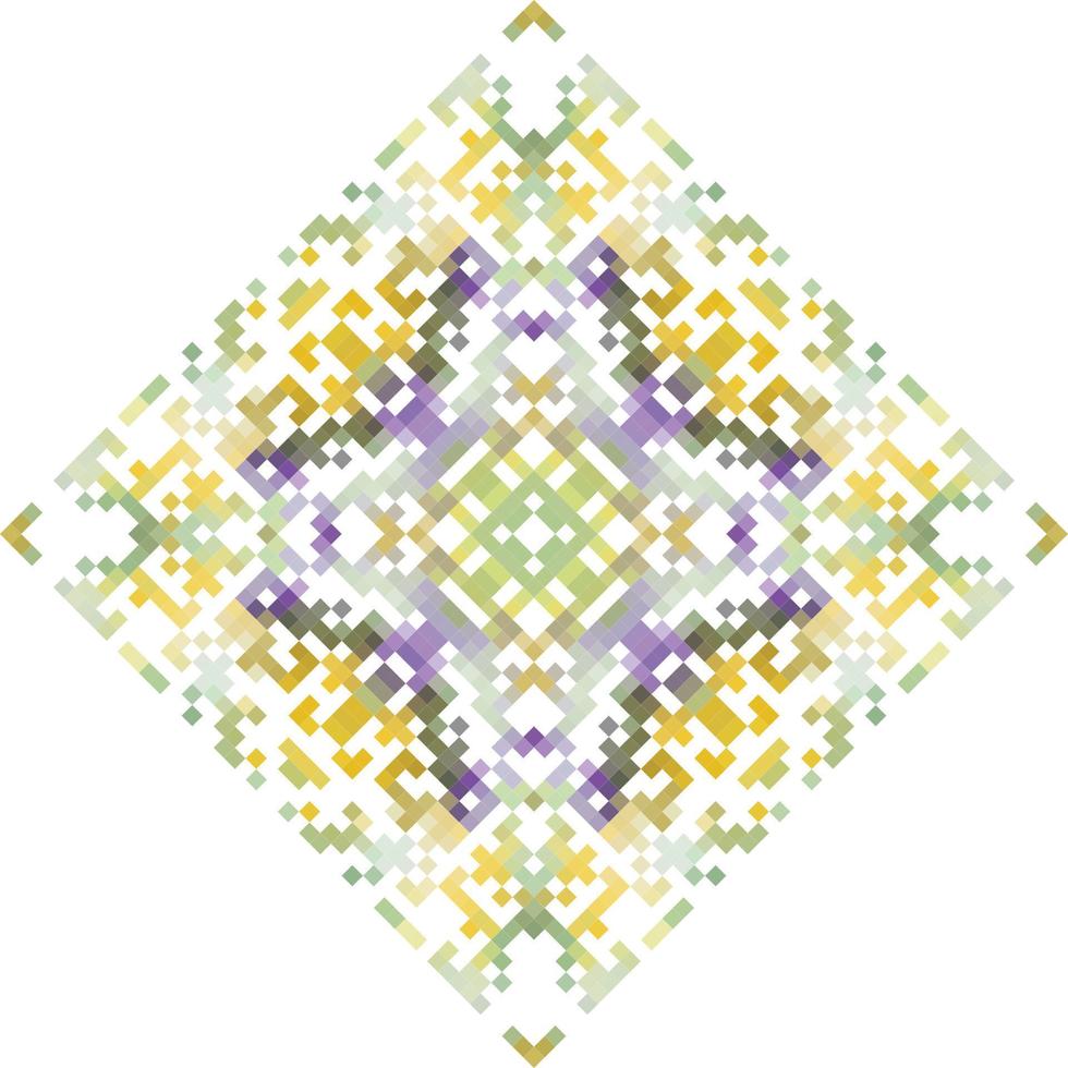 décoratif Contexte fabriqué de petit carrés. le riches décoration de abstrait motifs pour construction de en tissu ou papier. vecteur
