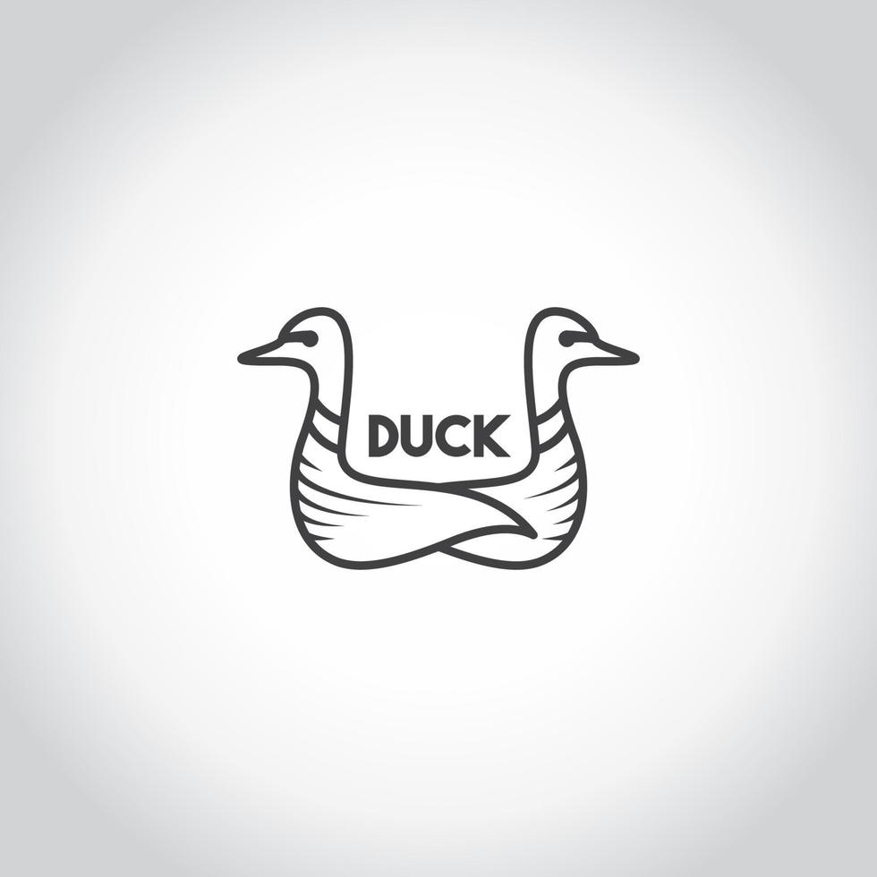 canard logo icône vector illustration de conception de modèle