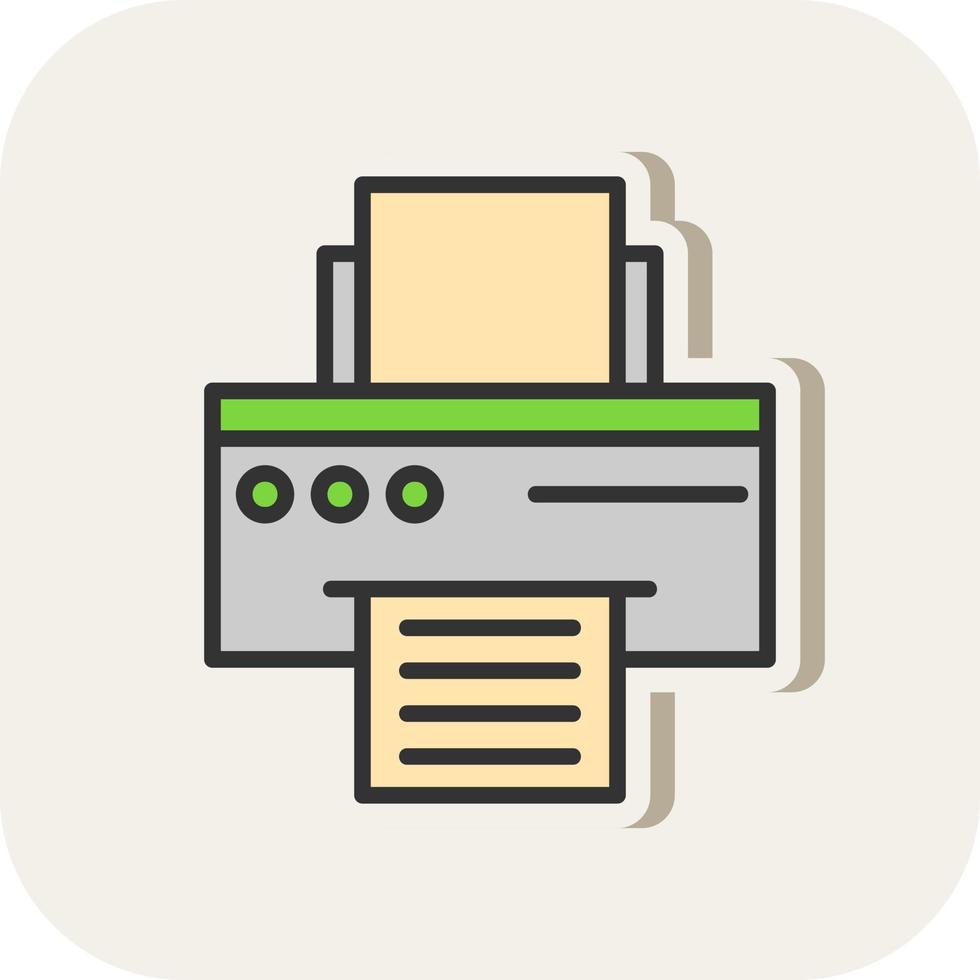 conception d'icône de vecteur d'imprimante