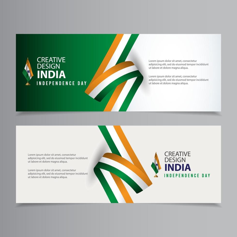 joyeux jour de l'indépendance de l'inde célébration design créatif vector illustration de conception de modèle