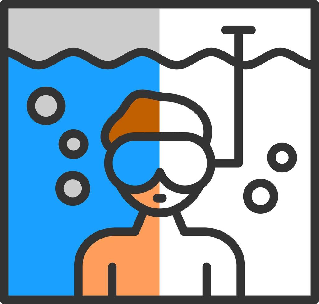 conception d'icône de vecteur de plongée