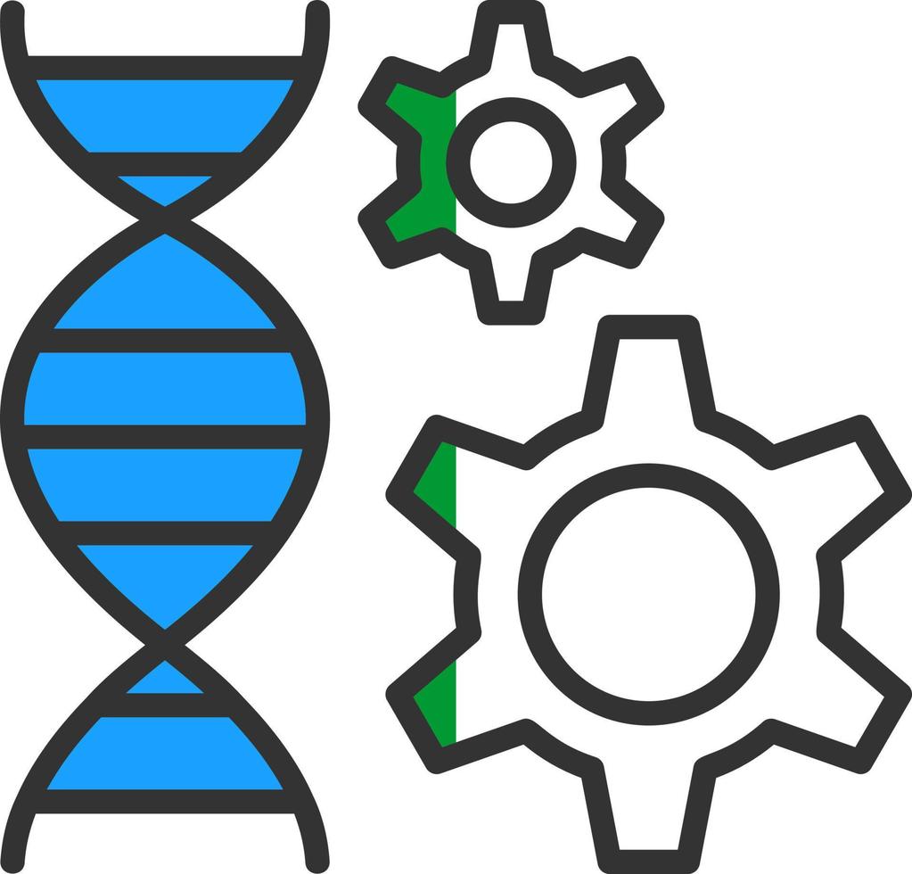 conception d'icônes vectorielles de génie génétique vecteur